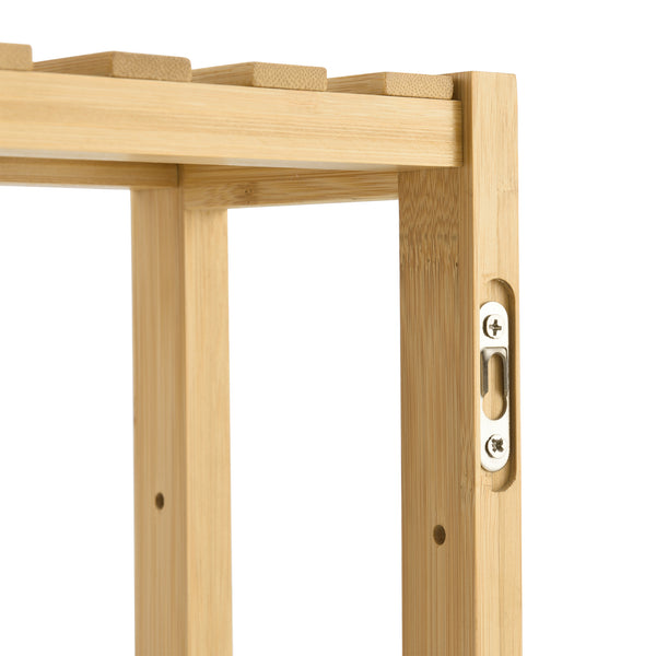 Bambusový regál Örnsköldsvik 60x15x54cm přírodní dřevo [en.casa]