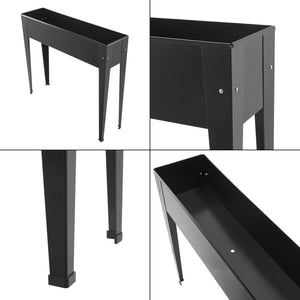 Zvýšený záhon Lelystad 98x25x82cm ocel antracit [en.casa]