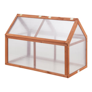 Skleník Duiven 100 x 55 cm borovicové dřevo [casa.pro]