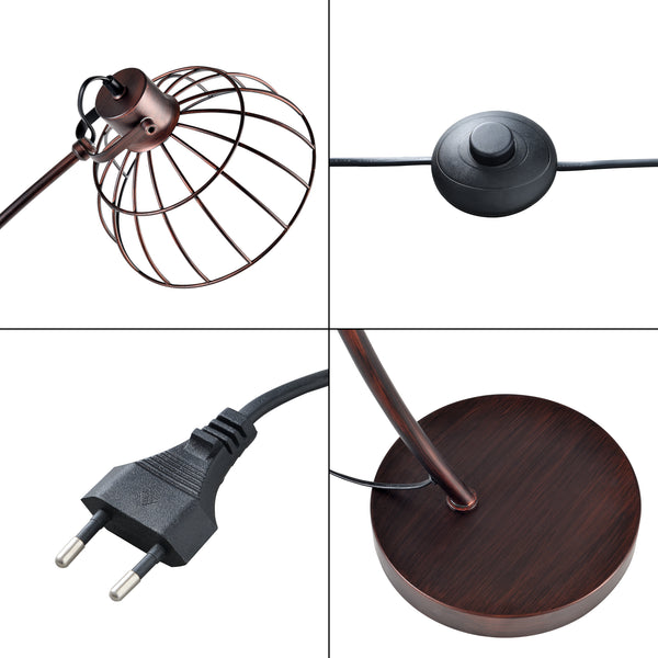 Stojací lampa Portsmouth rezavě hnědá [lux.pro]