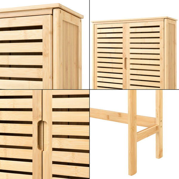 Skříňka na toaletu Geta 170 x 66 x 23 cm bambus [en.casa]