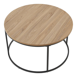 Konferenční stolek Kuhmoinen 45xØ80 cm Černý [en.casa]