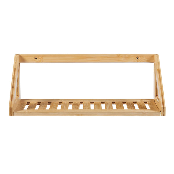 Nástěnná police Gjerdrum sada 2 ks 43x15x15cm bambus [en.casa]