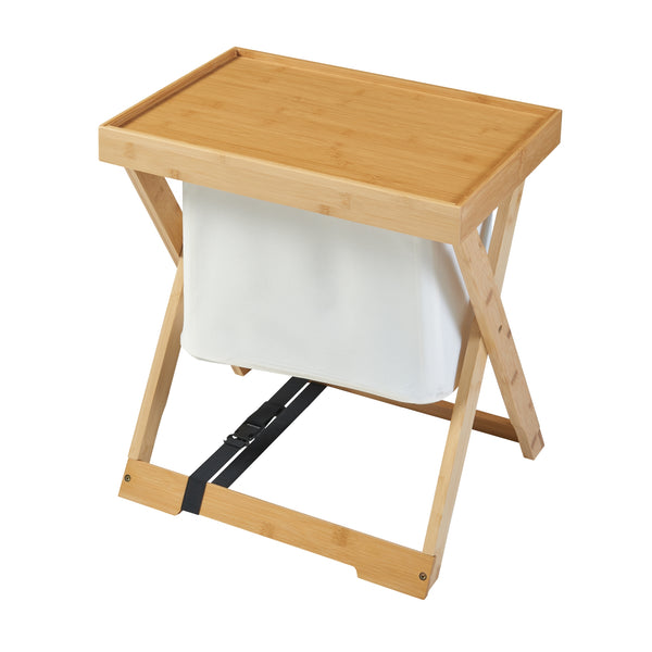 Piknikový stůl Hattfjelldal 53x48x32cm Bambus [en.casa]