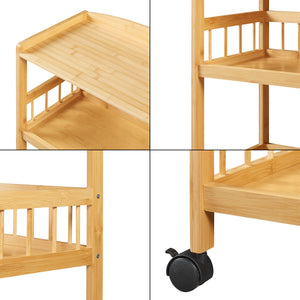 Servírovací vozík Huddinge 80x53x30 cm bambus [en.casa]