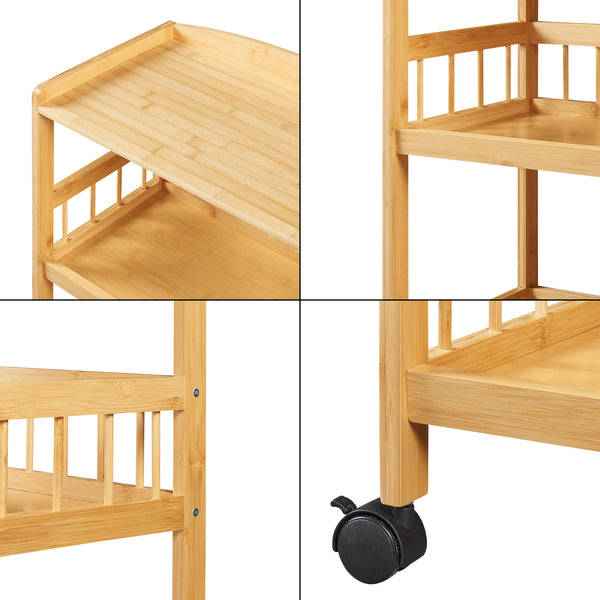 Servírovací vozík Huddinge 80x53x30 cm bambus [en.casa]