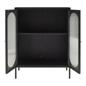 Sideboard Karlskrona 102x80x40 cm Černá, matná [en.casa]