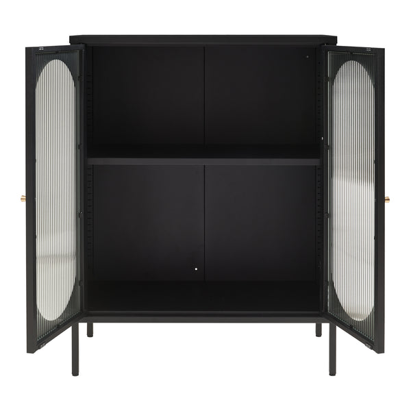 Sideboard Karlskrona 102x80x40 cm Černá, matná [en.casa]