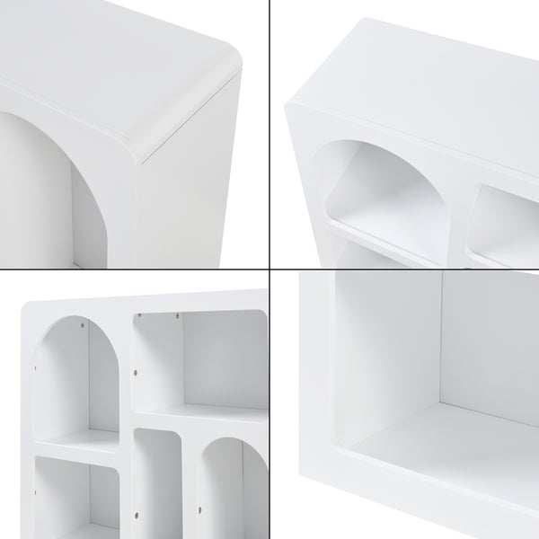 Sideboard Vågå s otevřenými přihrádkami 110x30x70 cm Bílá [en.casa]