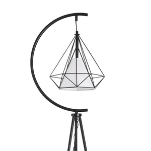 Stojací lampa Austell kov 171 cm černá/bílá [lux.pro]