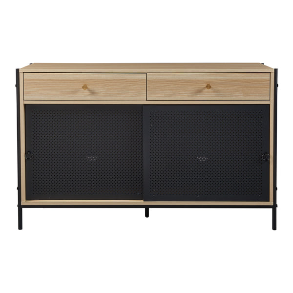 Televizní skříň Tysnes 120x40x75 cm Dub/Černá [en.casa]