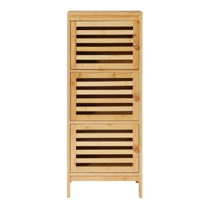 Přístavný skříňka s 3 dveřmi Ypäjä 82x33x27 cm bambus [en.casa]
