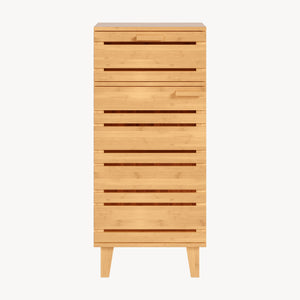 Koupelnová skříňka Epind 75x33x30 cm bambus přírodní [en.casa]