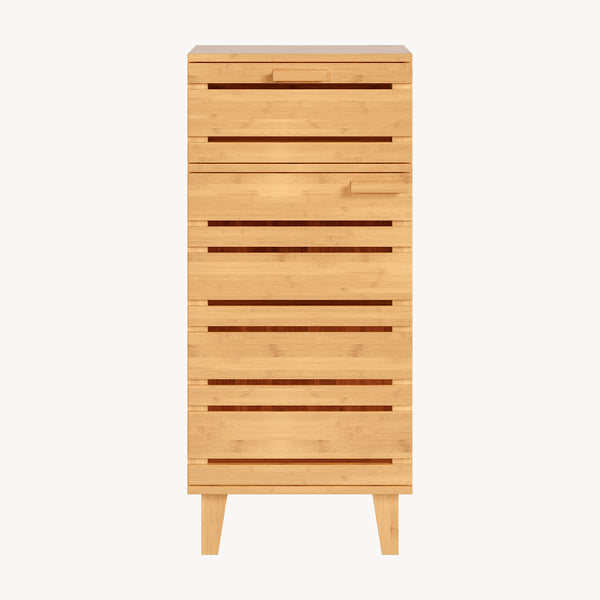 Koupelnová skříňka Epind 75x33x30 cm bambus přírodní [en.casa]
