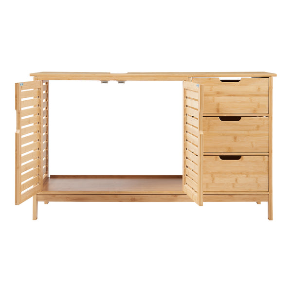 Skříňka pod umyvadlo Boksereys 60x100x35 cm bambus přírodní [en.casa]