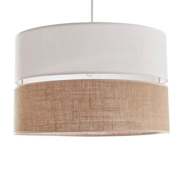 Závěsná lampa Barton bílá/lenový vzhled [lux.pro]