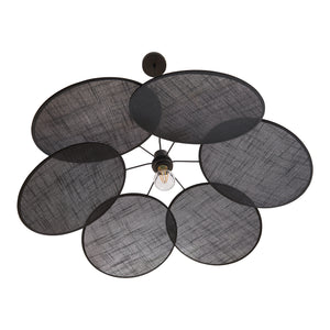 Závěsné svítidlo Blackwood kov/textil černá [lux.pro]