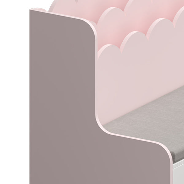 Dětská lavice s policí Vestnes 100x45x70 cm Cotton Candy/Bílá [en.casa]