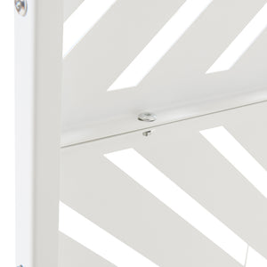 Vnitřní příčka Kekan ocel 200x100x50 cm bílá [casa.pro]