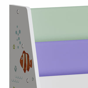 Dětský regál Hornnes 60x62x28 cm Aqua Dream motiv [en.casa]