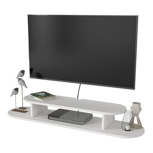 TV závěsný lowboard Targema 120x30x16 cm bílý [en.casa]