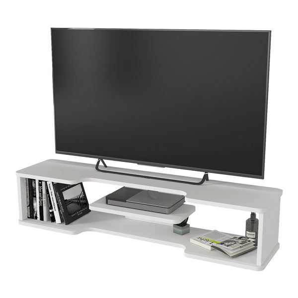 TV závěsný lowboard Yrela 120x30x26 cm bílý [en.casa]