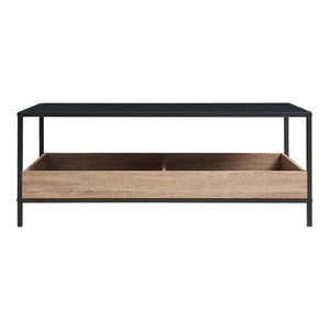 Konferenční stolek Belana 100x48x39 cm Černá/Dubový dekor [en.casa]