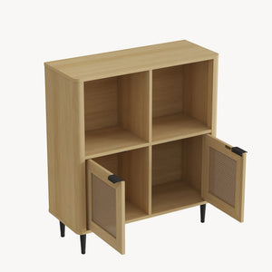 Komoda Lukhomso 85x75x30 cm dubový dekor [en.casa]