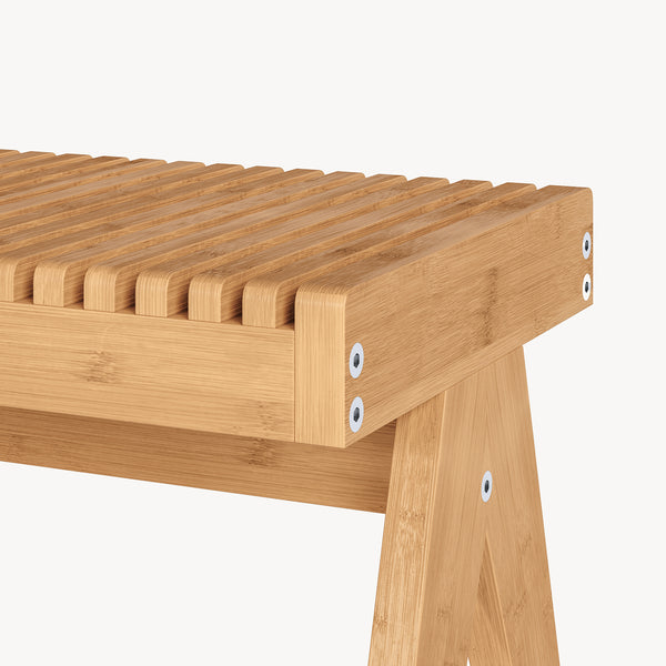 Lavice Lasdarvoo 120x35x45 cm bambus přírodní [en.casa]