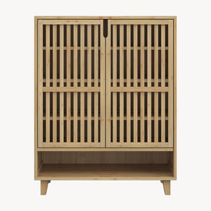 Botník Sirgerg 91x72x35 cm bambus přírodní [en.casa]