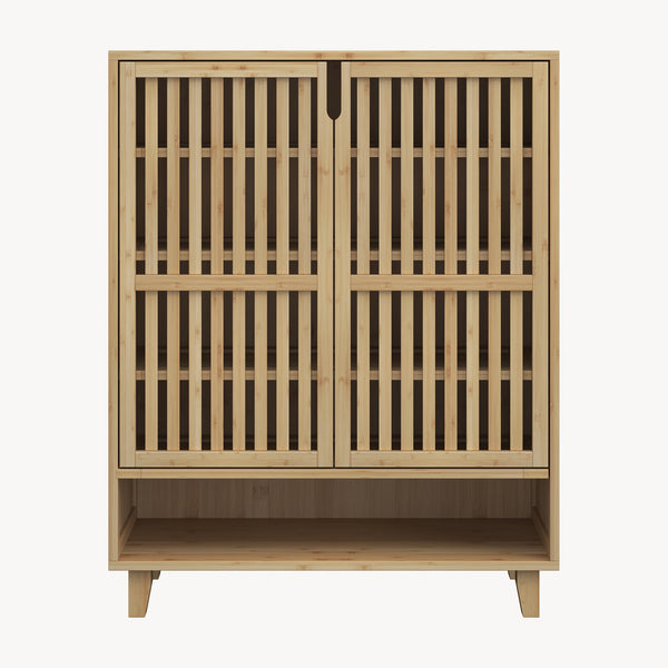 Botník Sirgerg 91x72x35 cm bambus přírodní [en.casa]