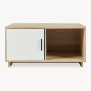 Konferenční stolek Kenta 80x45x40 cm Sonoma dubová optika/bílá [en.casa]