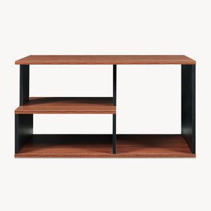 Konferenční stolek Trond 80x40x42 cm Černá/ ořech [en.casa]