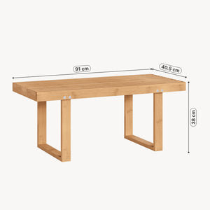 Lavice Aarela 91x41x38 cm bambus [en.casa]