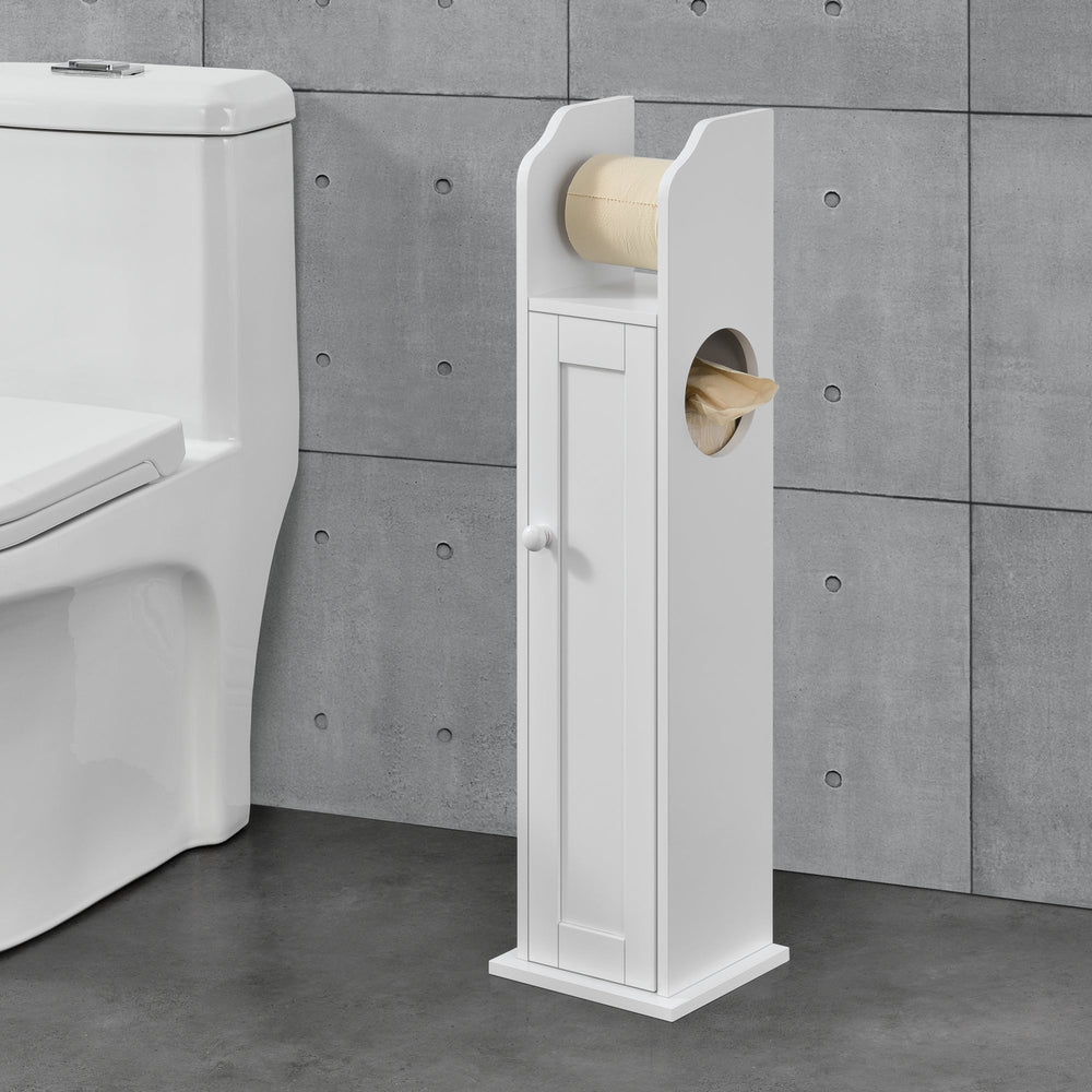 Toilettenpapierhalter Falkenberg 78x20x18 cm Badezimmerschrank mit Ablage Weiß en.casa - premiumXL