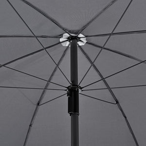 Sada zahradního nábytku Milagro Židle s stolem 4 židlemi a slunečníkem Černá Tmavě šedá en.casa