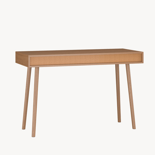 Psací stůl Habo s odkládacím prostorem a zásuvkou 75x115x48 cm ořechový vzhled [en.casa]