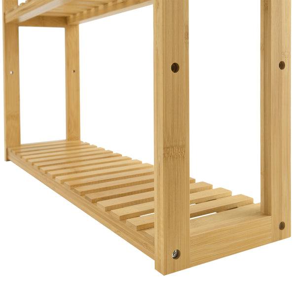 Bambusový regál Örnsköldsvik 60x15x54cm přírodní dřevo [en.casa]