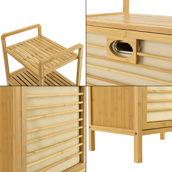 Bambus prádelní regál Rendalen 40x30x95 cm [en.casa]