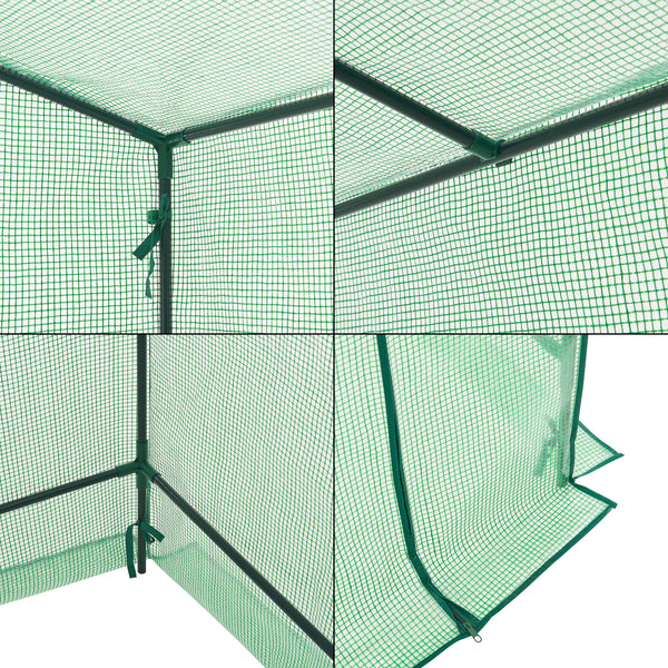 Skleník Vlaardingen 198x78x200cm zelený [en.casa]