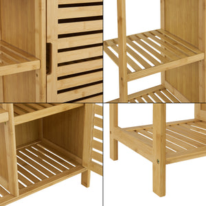 Koupelnová skříňka Vetlanda Bambus 87x66x33 cm [en.casa]