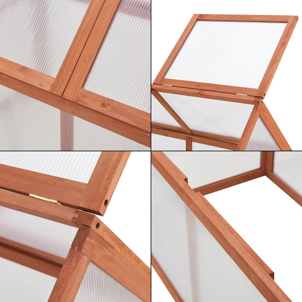 Skleník Duiven 100 x 55 cm borovicové dřevo [casa.pro]