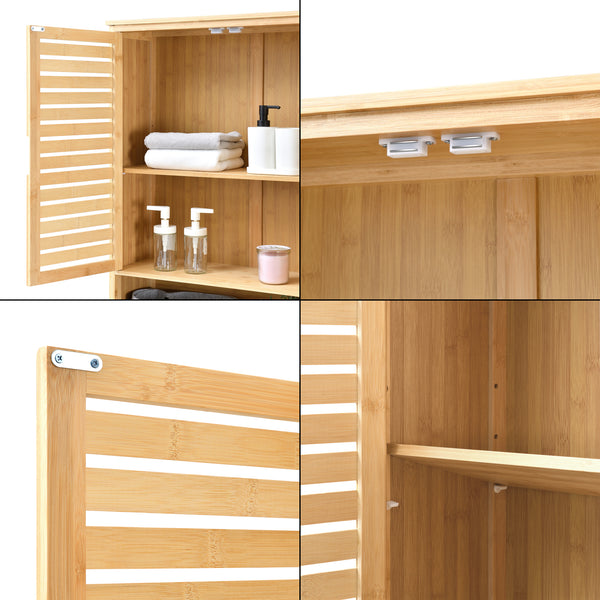Skříňka na toaletu Geta 170 x 66 x 23 cm bambus [en.casa]
