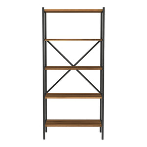 Kuchyňský regál Tomelilla 160x66x34 cm ořech/antracit [en.casa]