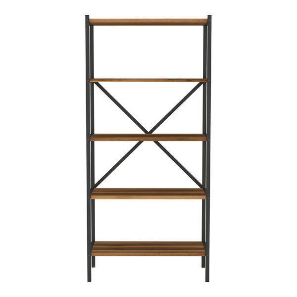 Kuchyňský regál Tomelilla 160x66x34 cm ořech/antracit [en.casa]