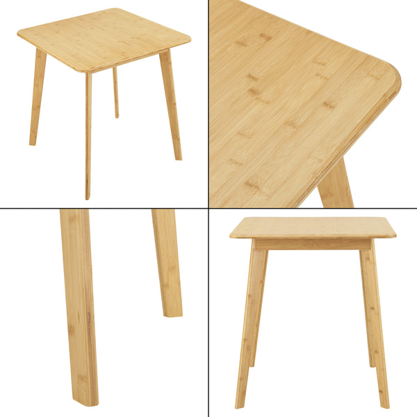 Jídelní stůl Närpes pro 2 osoby Bambus 75x70x70 cm [en.casa]