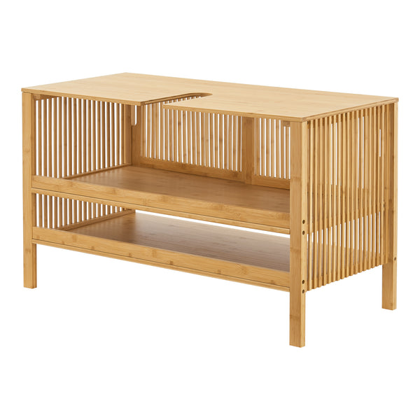 Skříňka pod umyvadlo Hvaler 60x100x45cm bambus [en.casa]