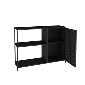 Skříňový regál Viitasaari kov černý [en.casa]