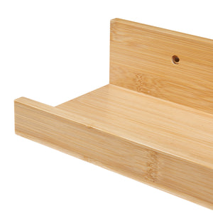 Sada nástěnných polic Gildeskål 3dílná sada 40x13x7cm bambus [en.casa]