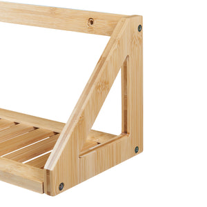Nástěnná police Gjerdrum sada 2 ks 43x15x15cm bambus [en.casa]